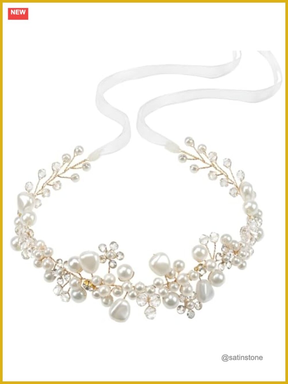 Handmade Pearl Rhinestone Hair Accessory for Women Wedding Party